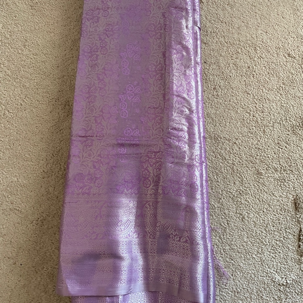 Lavender Metallic Shine Women saree-